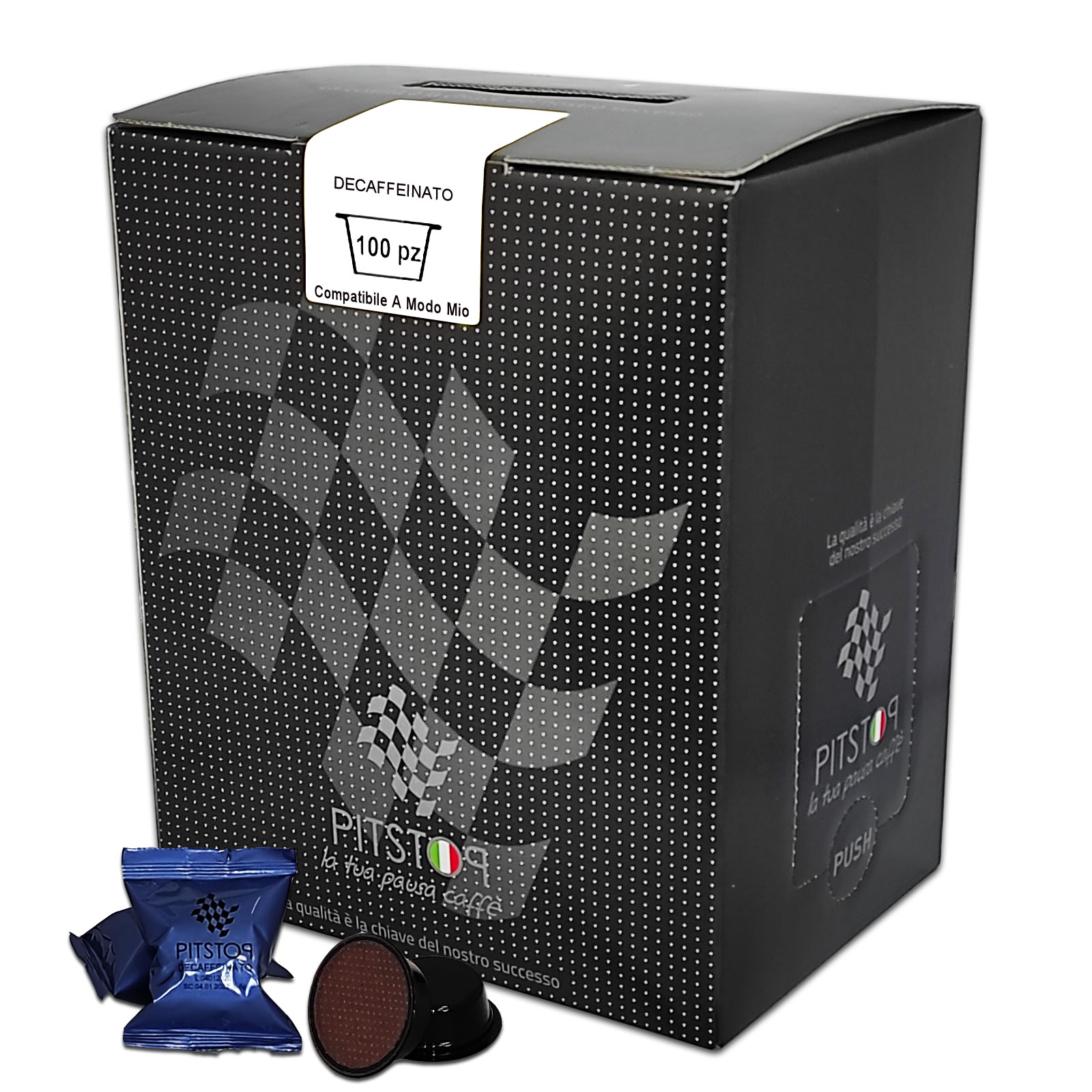 PitStop Decaffeinato compatibile A Modo Mio - 1 scatola PitStop Decaffeinato compatibile A Modo Mio - 1 scatola